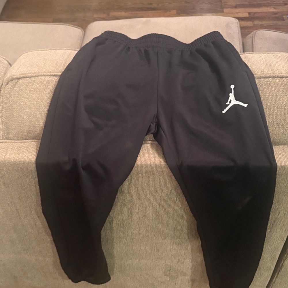Jordan Kids Black Sweatpants with White Logo